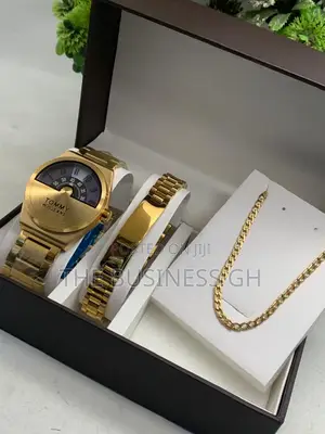 New Jewelry Set For Men (Watch, Bracelet Necklace)