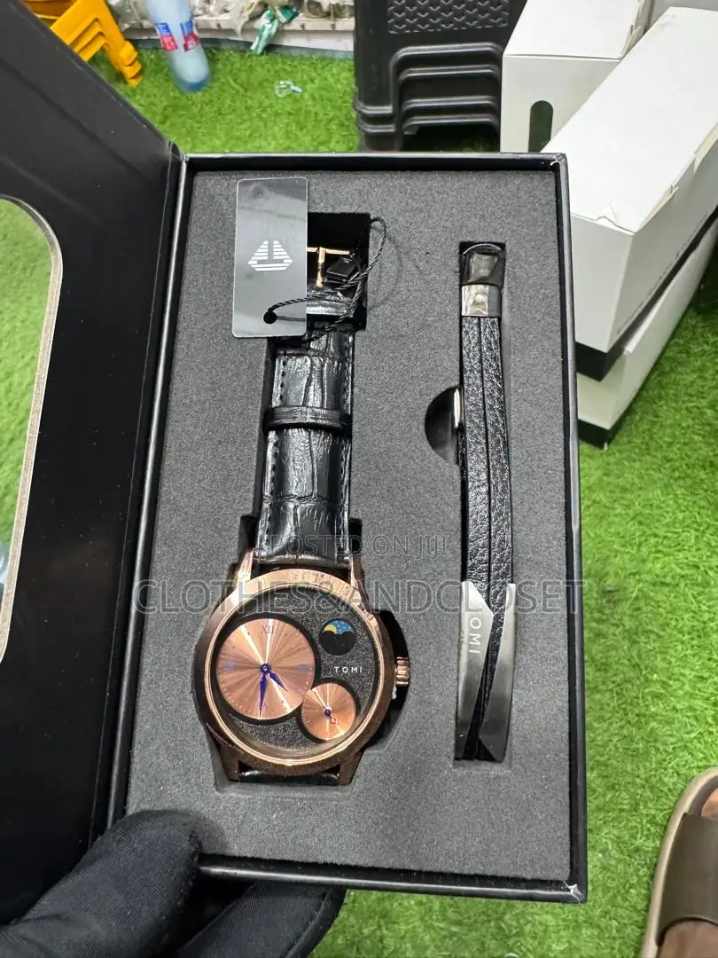 Tomi T-236 Moon Edition Chronograph Watch and Bracelet