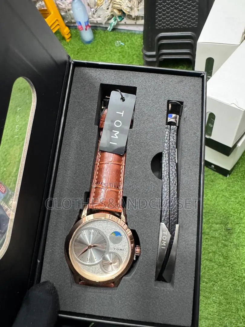 Tomi T-236 Moon Edition Chronograph Watch and Bracelet