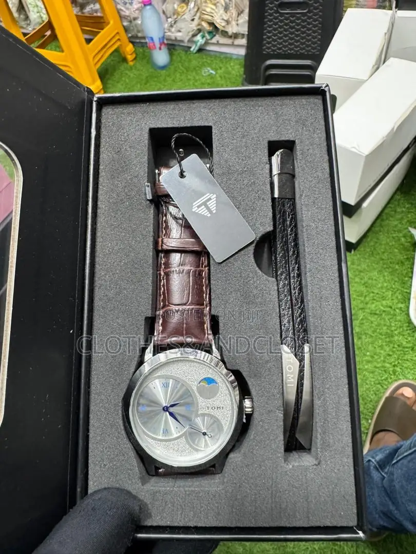 Tomi T-236 Moon Edition Chronograph Watch and Bracelet