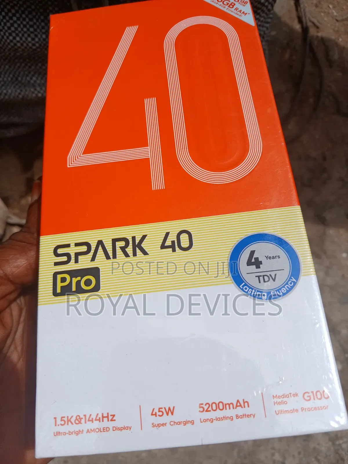 New Tecno Spark 40 Pro 256 GB Black