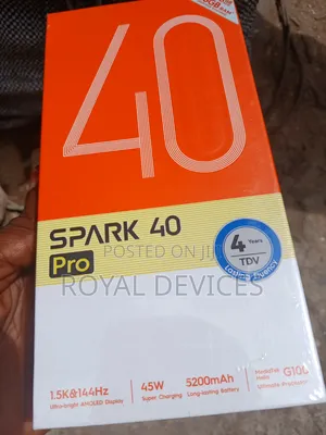 New Tecno Spark 40 Pro 256 GB Black