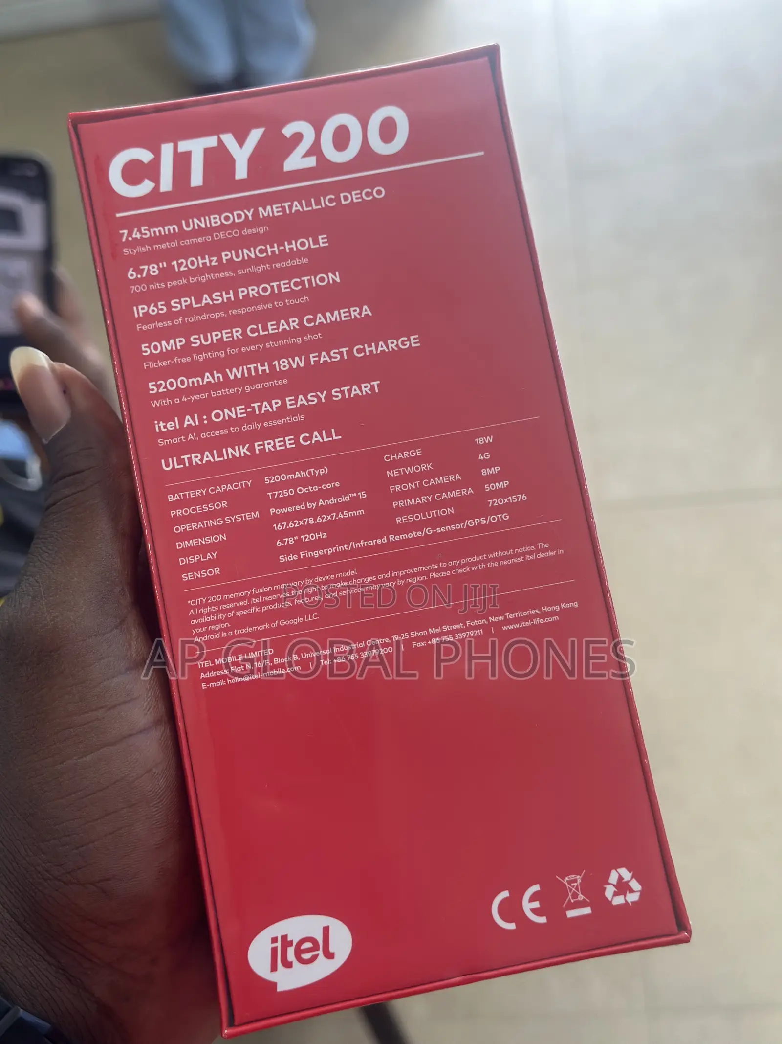 New Itel City 200 128 GB Silver