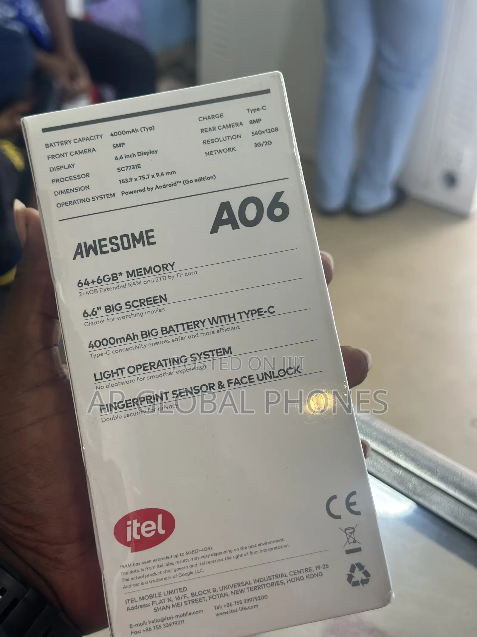 New Itel A06 64 GB Black