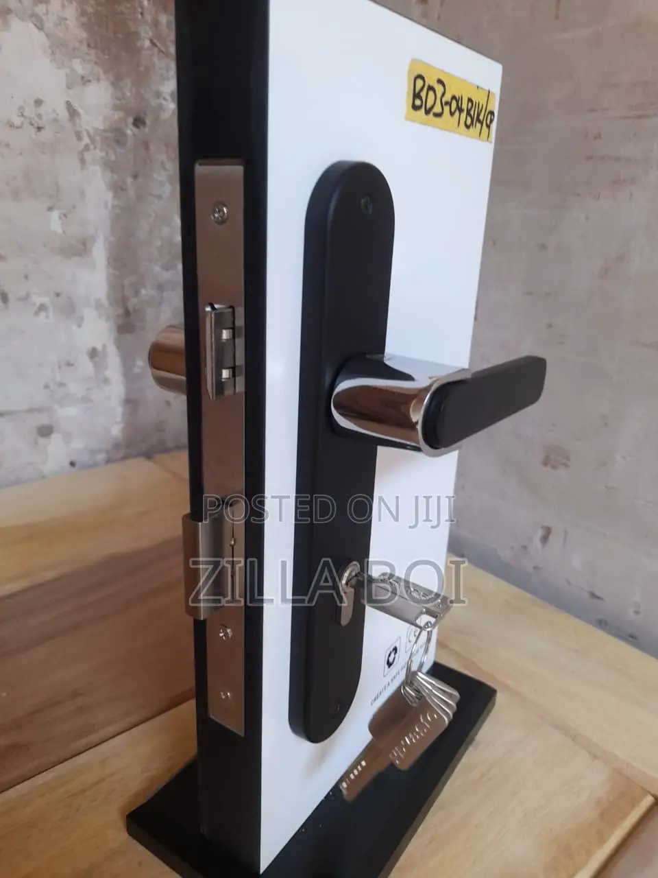 Black Wooden Door Lock