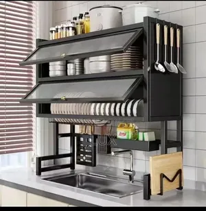 Double-Tier Over-the-Sink Dish Rack – Large Capacity Kitchen Organizer