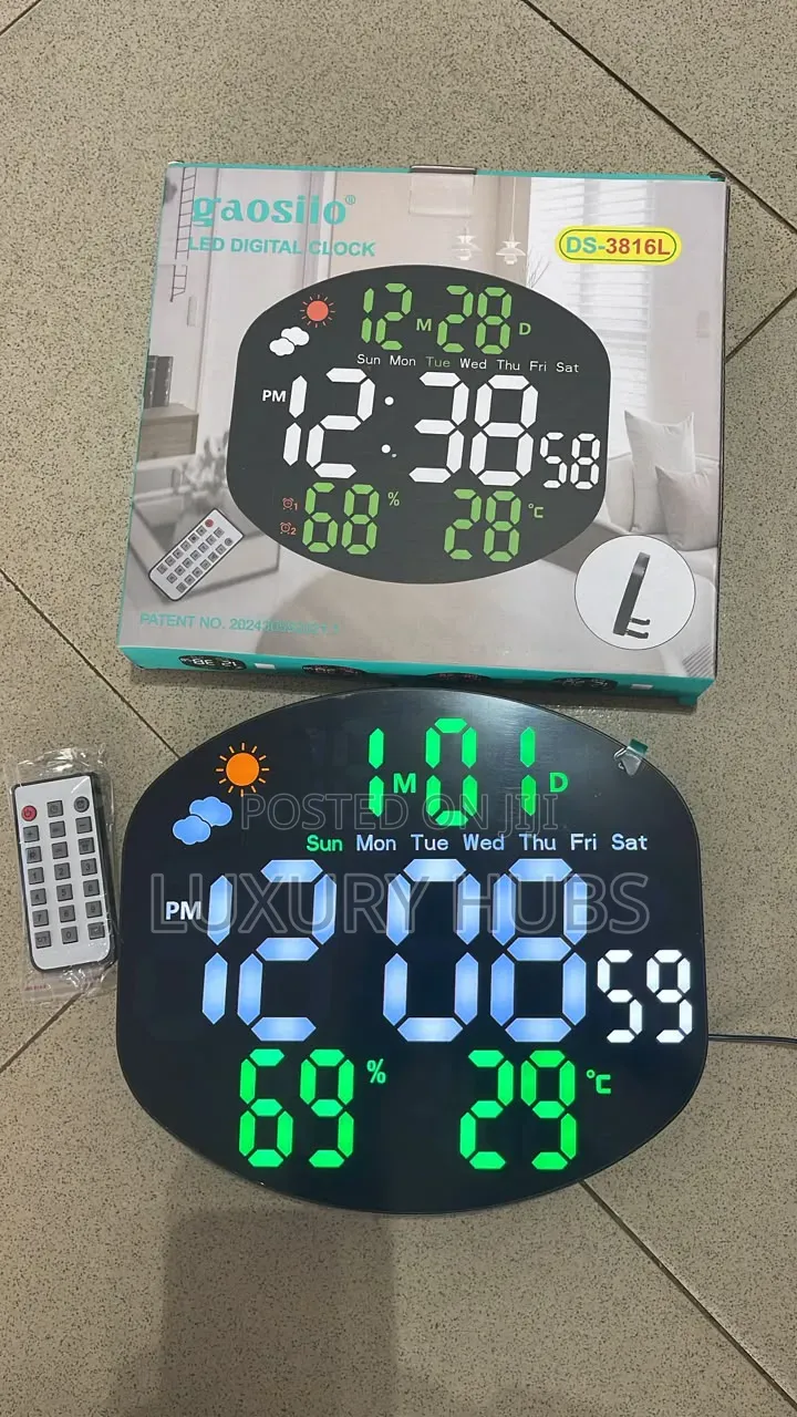 Large Led Digital Wall Mounted Clock