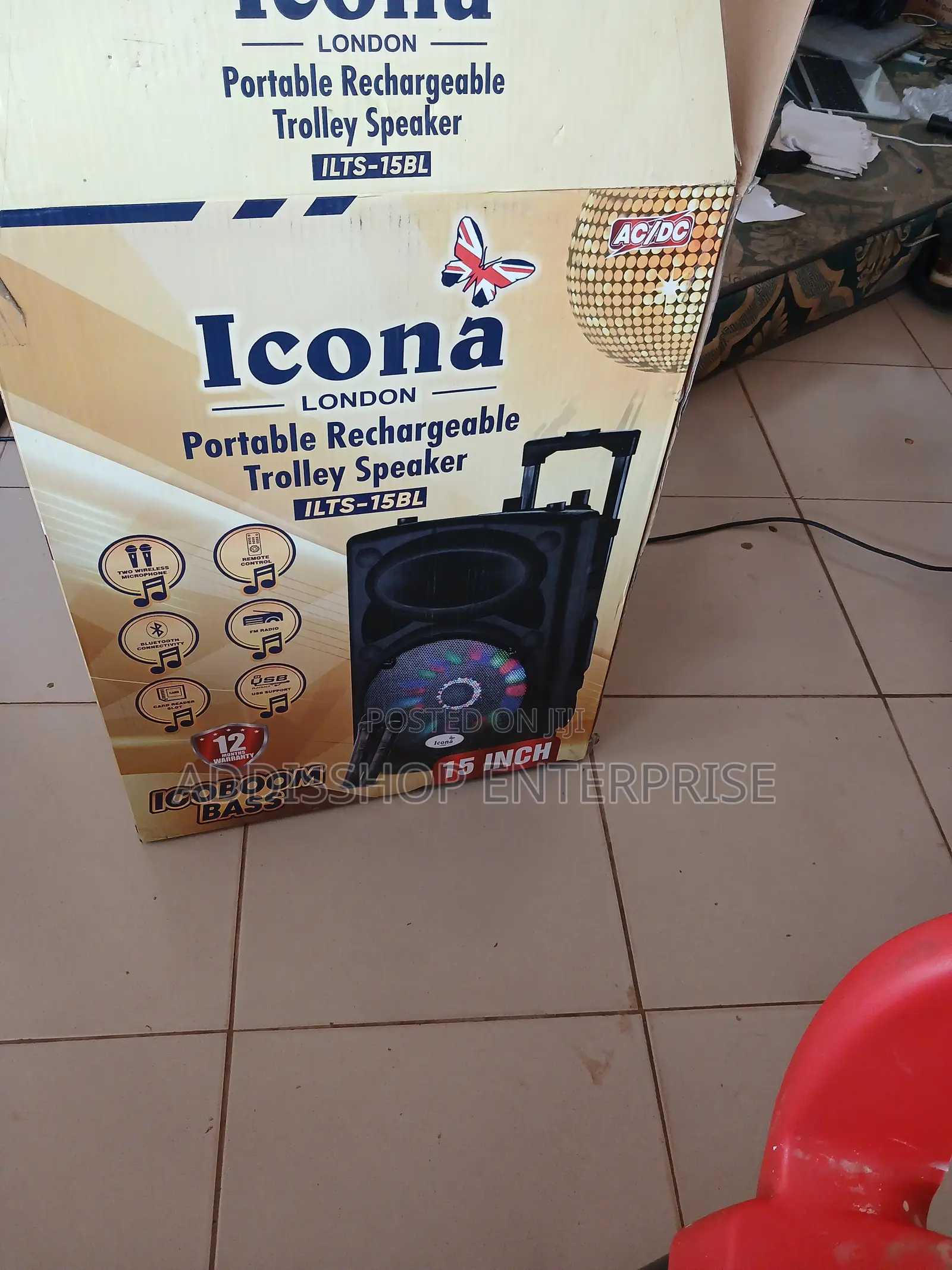 Icona Rechargeable Speaker 15 Inches