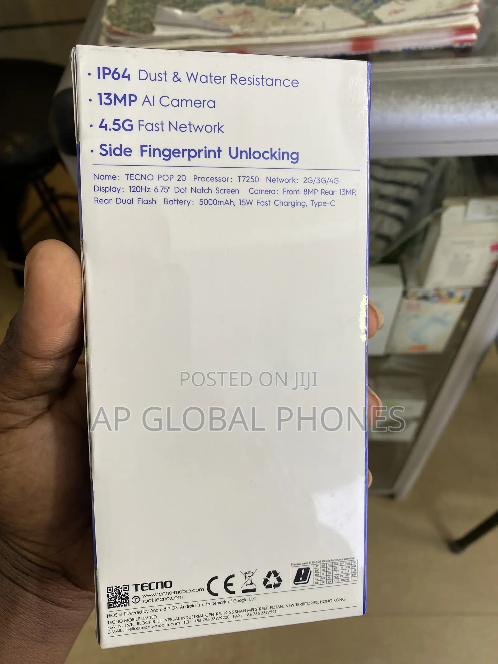 New Tecno Pop 20 64 GB Black