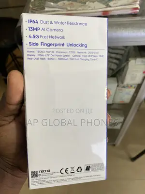 New Tecno Pop 20 64 GB Black