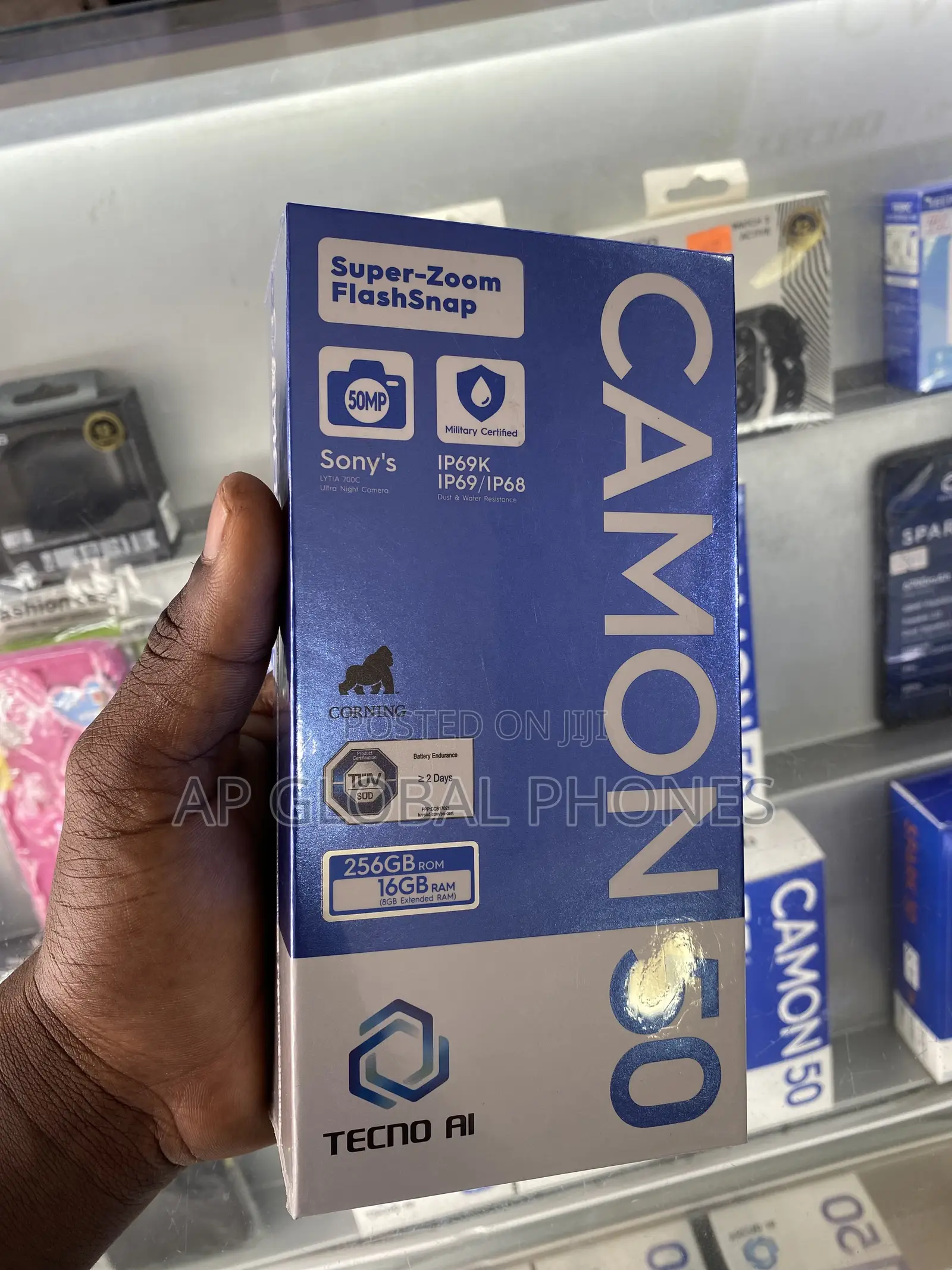 New Tecno Camon 50 256 GB Black