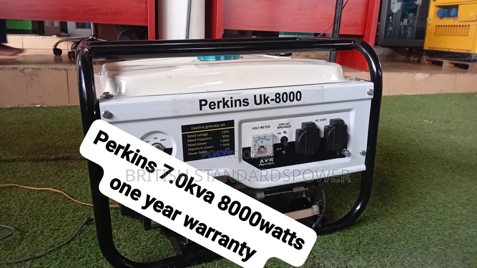 Perkins 7.0kva 8000w Generator – Tough, Reliable and Ready to Work.