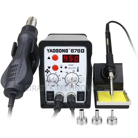 Yadgong 878d Rework Station - 2-in-1 Soldering Gun and Blower