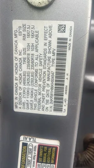 Honda CR-V 2019 Silver