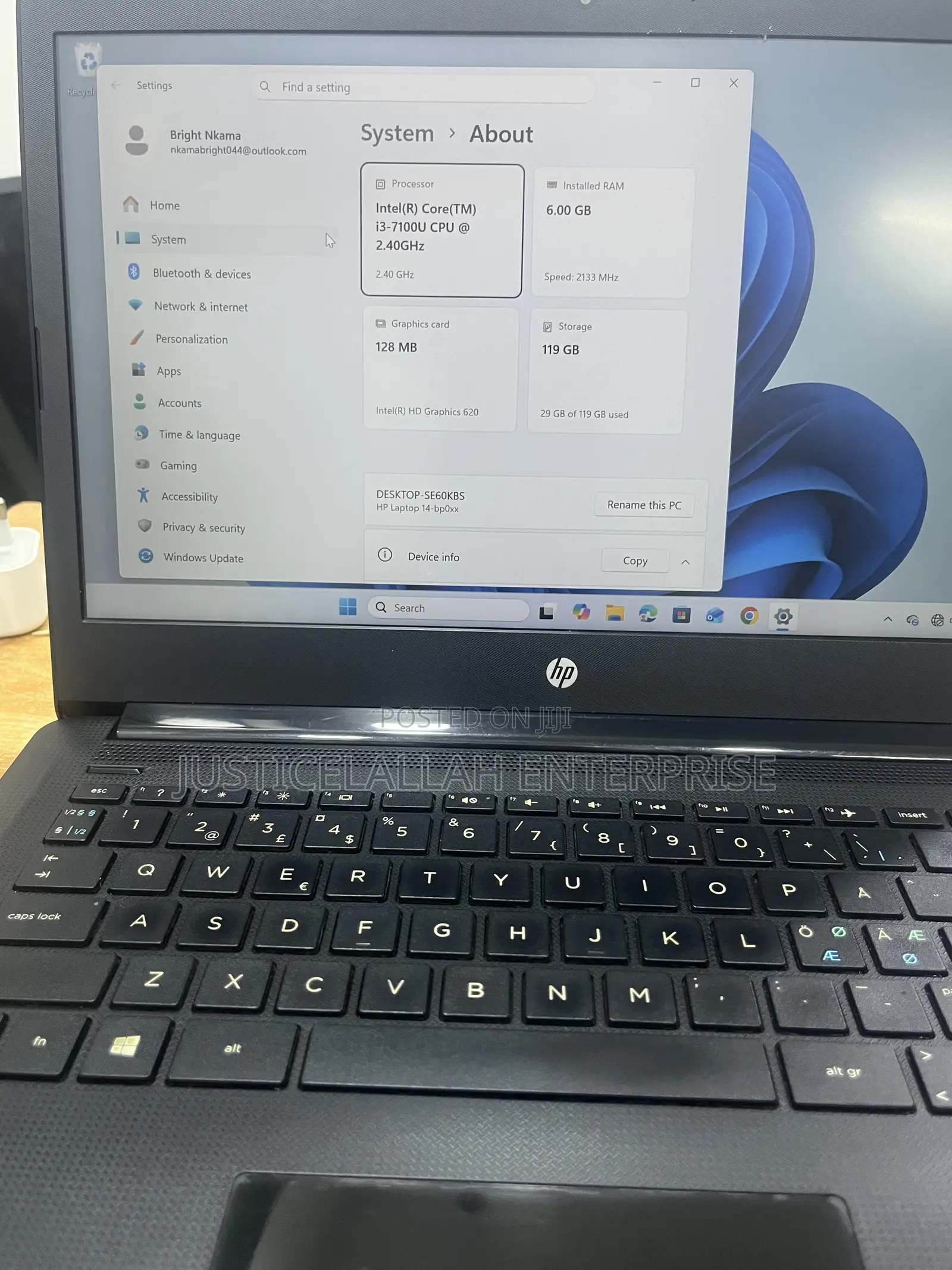 Laptop HP 15 6GB Intel Core i3 SSD 128GB