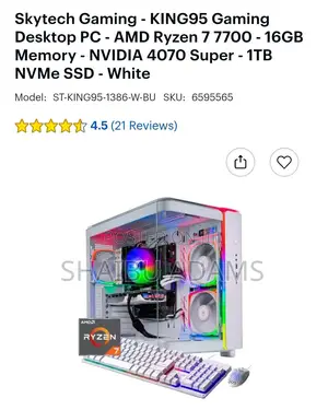 Desktop Computer 16GB AMD Ryzen 7 SSD 1T