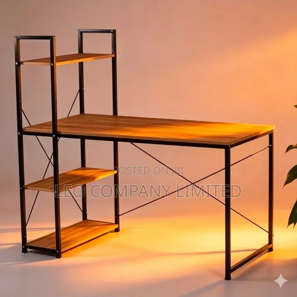 Office Computer Desk With Shelves – Study Work Desk- 120 Cm