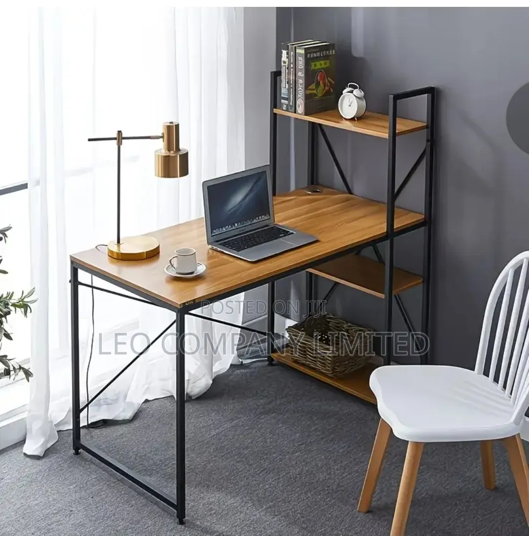 Office Computer Desk With Shelves – Study Work Desk- 120 Cm