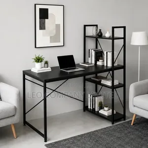 Office Computer Desk With Shelves – Study Work Desk- 120 Cm