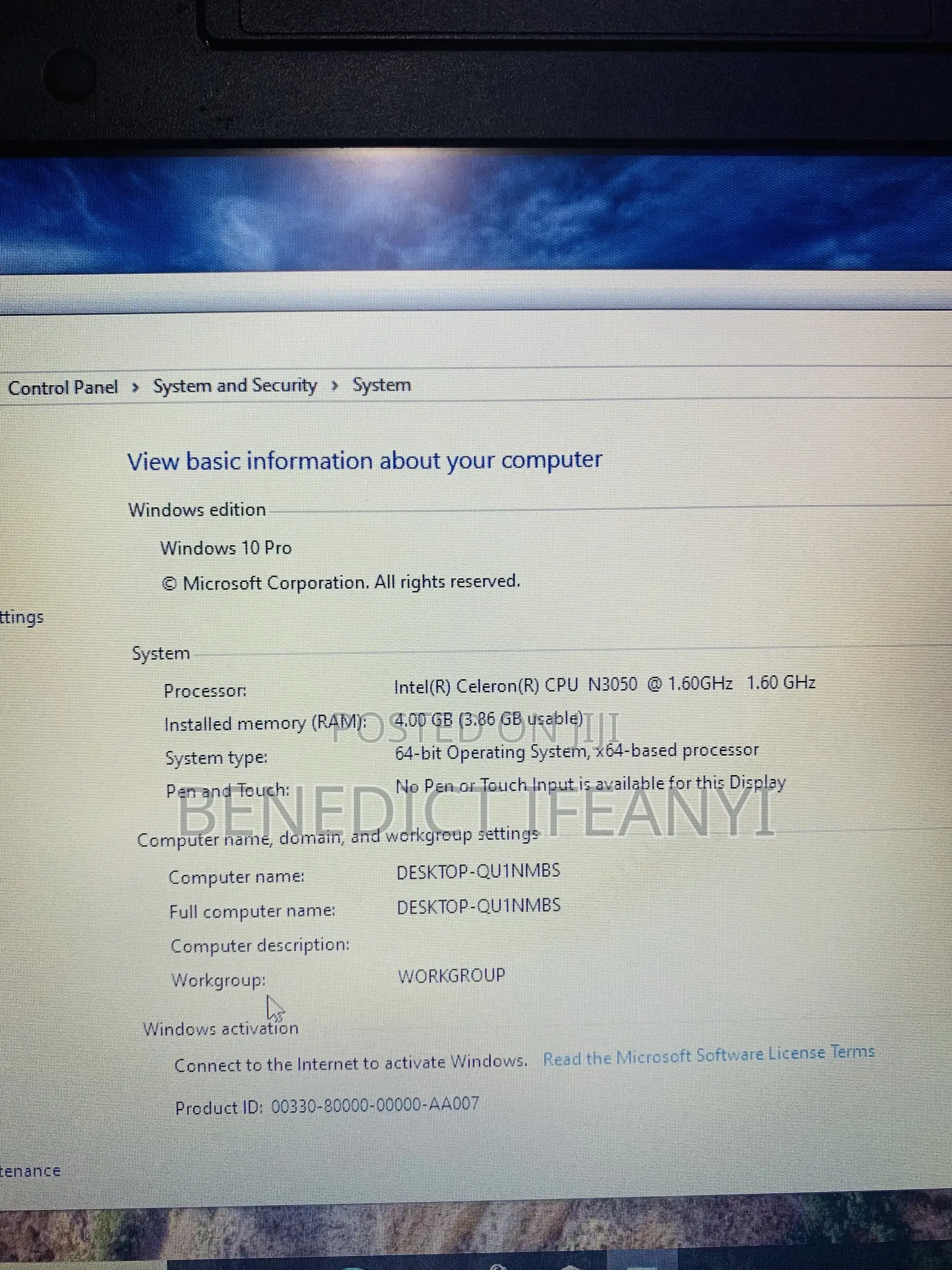 Laptop Lenovo N22 Winbook 4GB Intel SSD 256GB