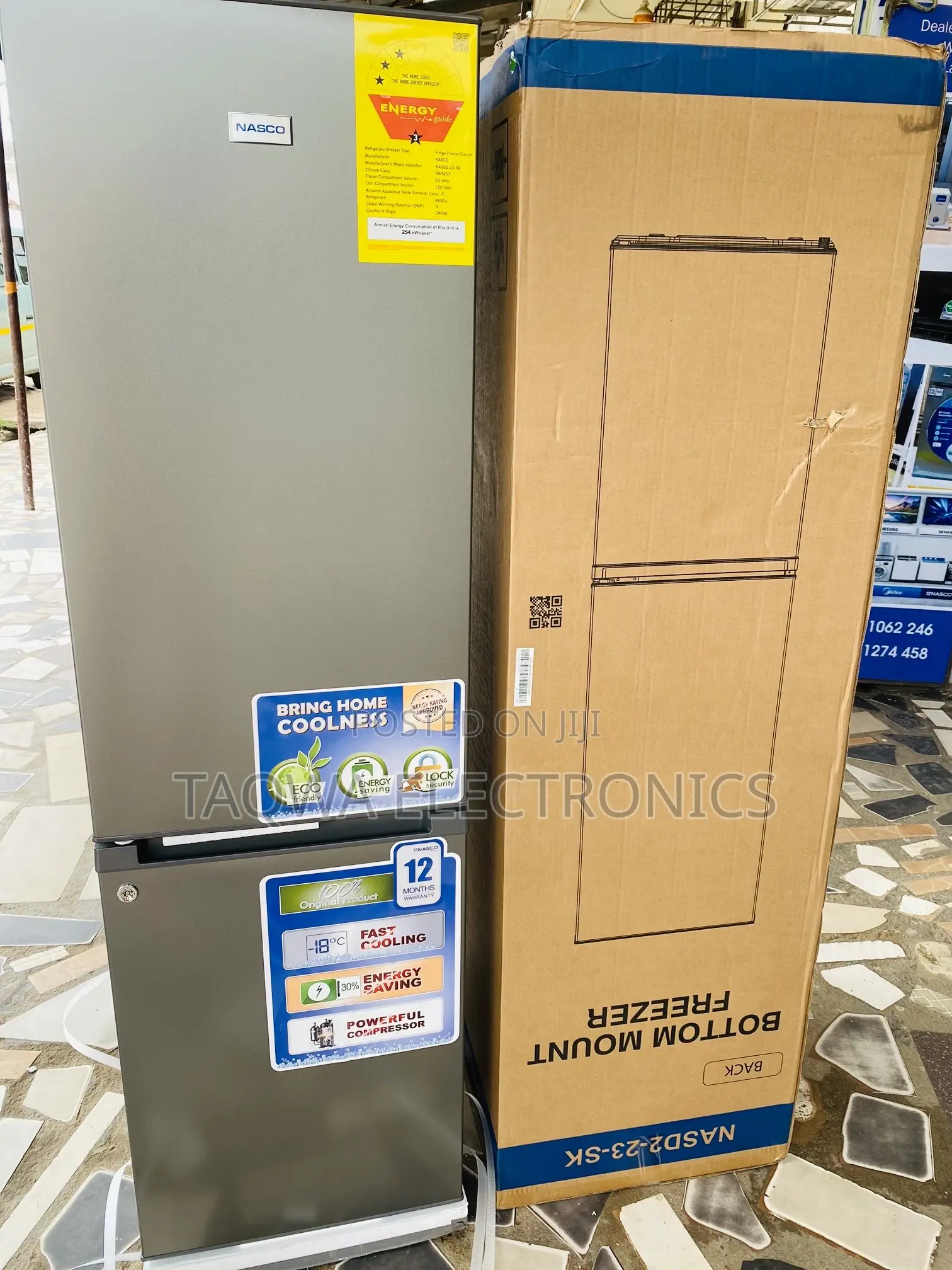 Nasco Sleek Grey 170 Litres Fridge