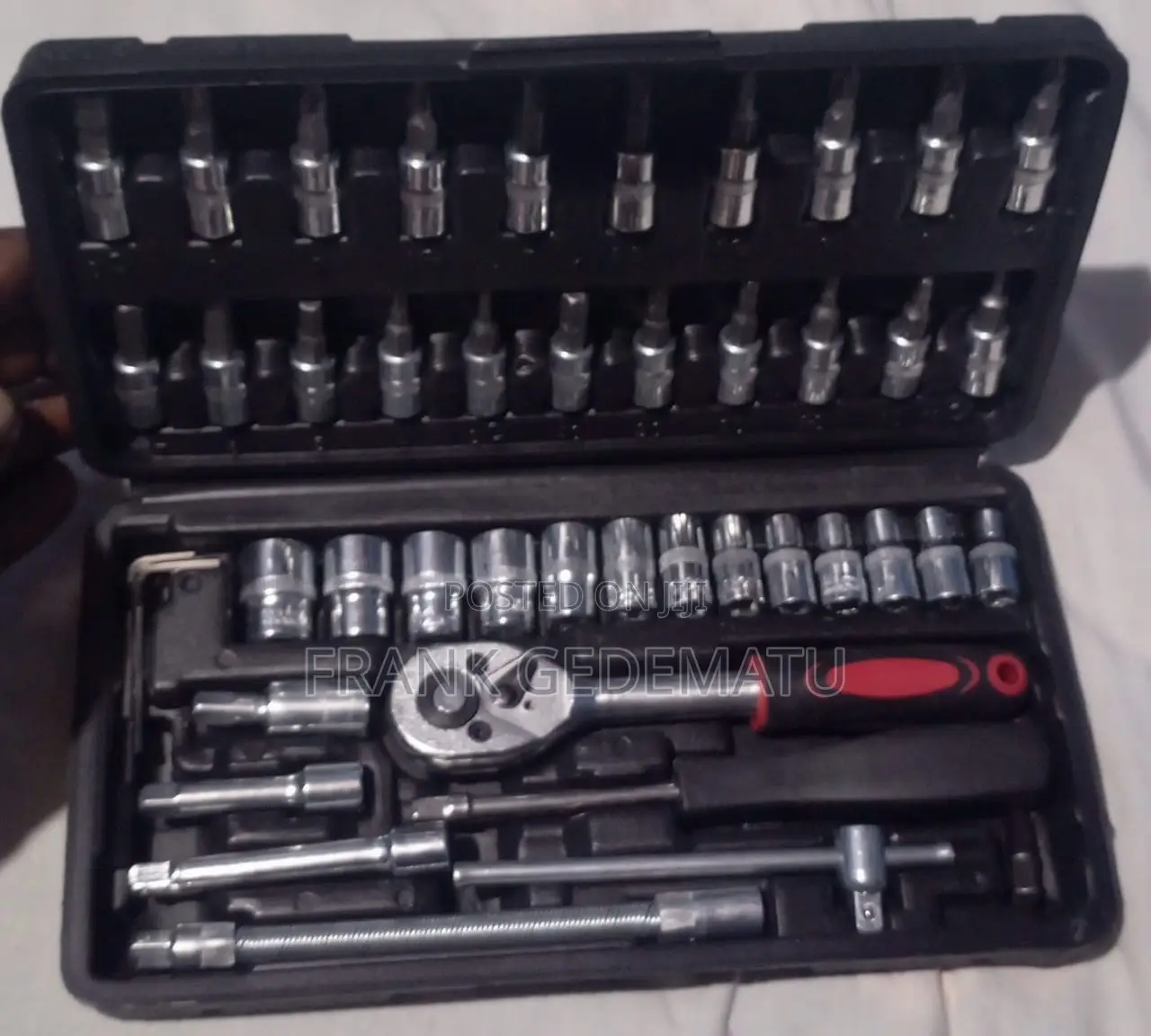 Professional 46pcs Ratchet Socket Wrench Set With Carry Case