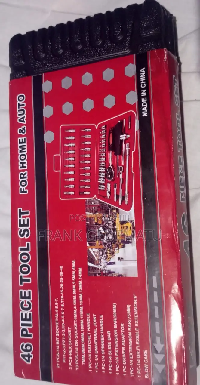 Professional 46pcs Ratchet Socket Wrench Set With Carry Case