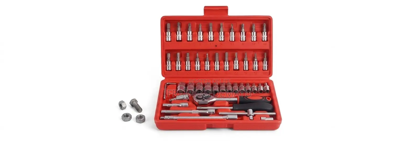 Professional 46pcs Ratchet Socket Wrench Set With Carry Case