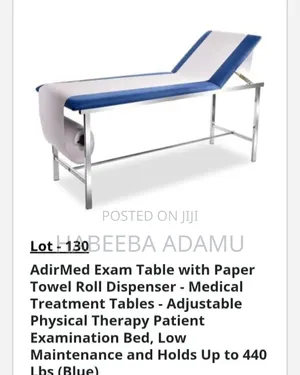 Adirmed Exam Table With Paper Towel Roll Dispenser