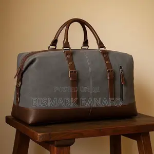 Quality Large Canvas Leather Travel Duffel Weekend Bag