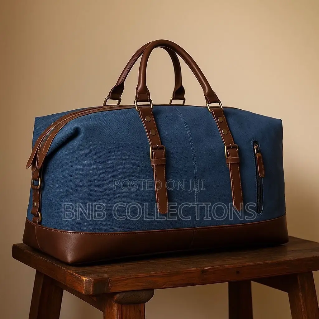 Quality Large Canvas Leather Travel Duffel Weekend Bag