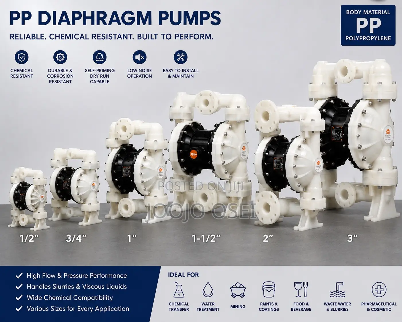 Industrial Chemical Transfer Diaphragm Pump
