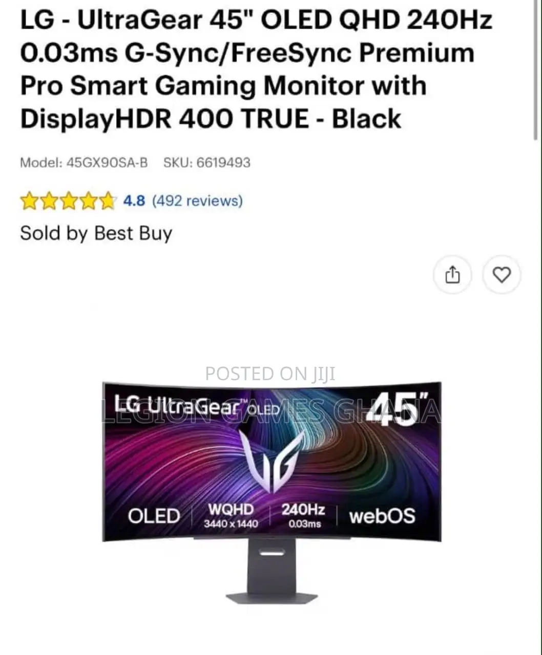 Lg Ultragear 45” Oled Smart Gaming Monitor
