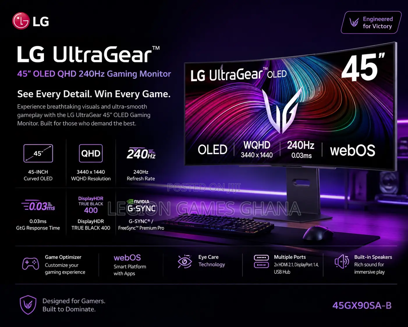 Lg Ultragear 45” Oled Smart Gaming Monitor