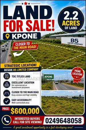 2.2 Acres Land for Sale – Kpone (Tema)