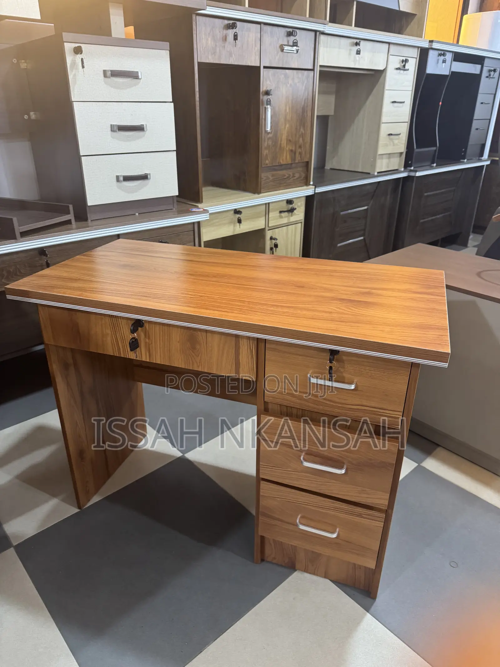 Brown Desk and Chair