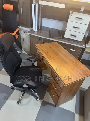 Brown Desk and Chair
