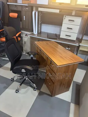 Brown Desk and Chair