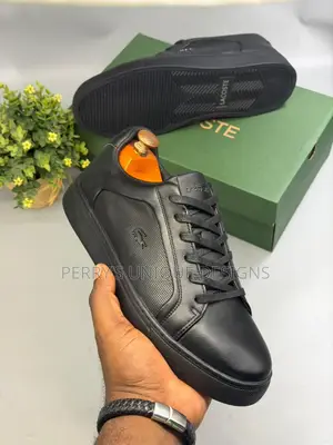 Midnight Edge All-Black Lace-Up Sneakers