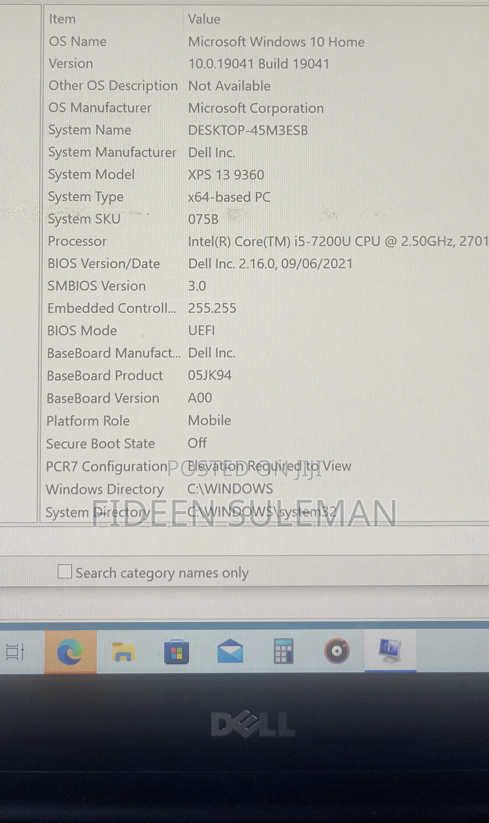 Laptop Dell XPS 13 8GB Intel Core i5 SSD 256GB