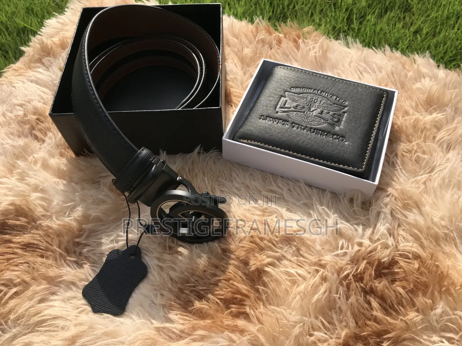 All Black Premium Leather Belt Watch — Accra"