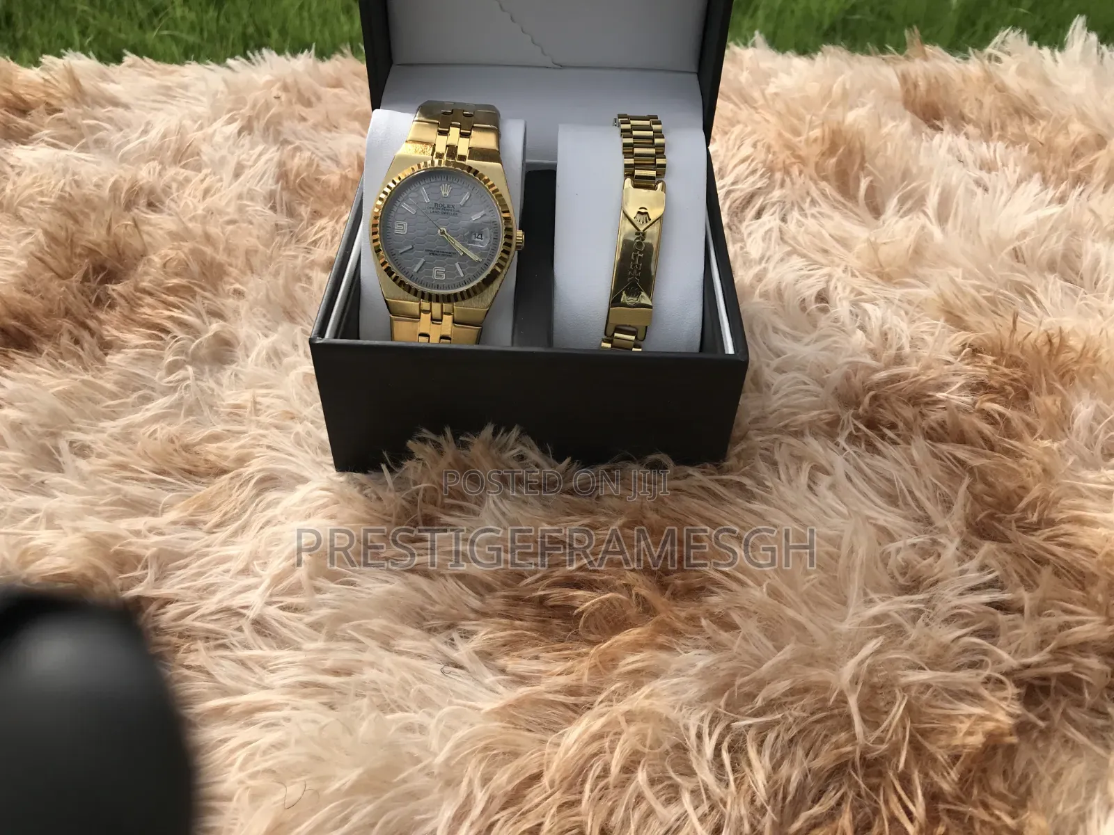 All Black Premium Leather Belt Watch — Accra"