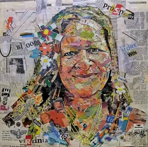 Newspaper Handmade Artworks on Canvas