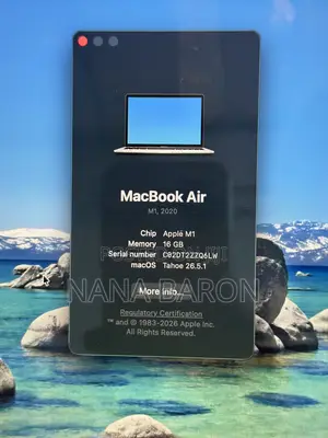 Laptop Apple MacBook Air 16GB Apple M1 SSD 256GB