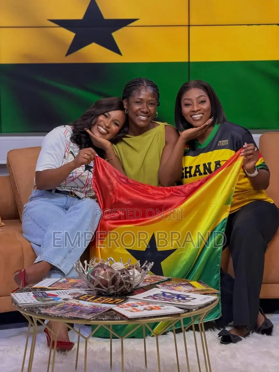 Ghana World Cup Fan Scarf | Black Star Silk Flag Scarf