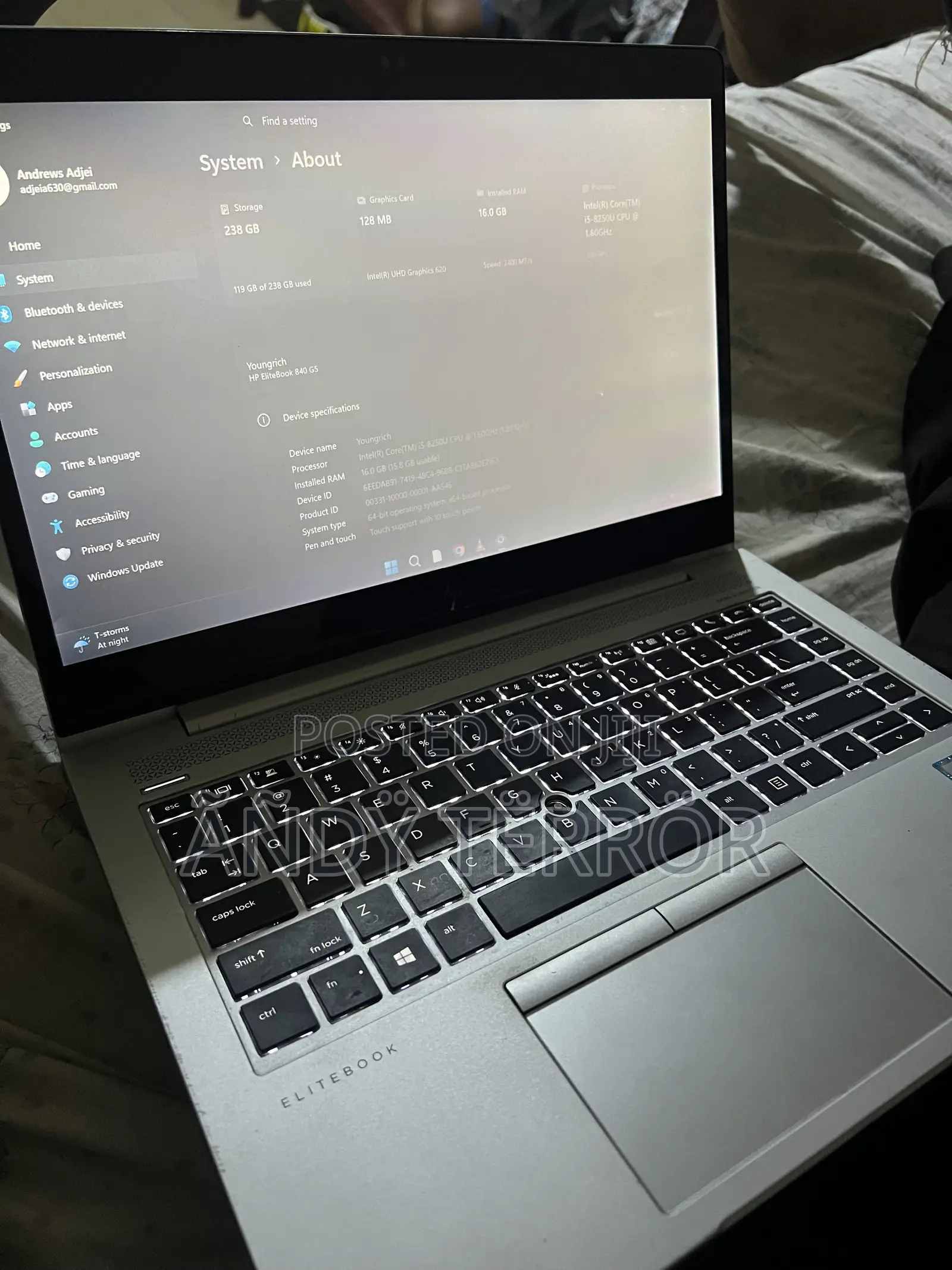 Laptop HP EliteBook 840 G5 16GB Intel Core i5 SSD 256GB