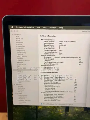 New Laptop Apple MacBook Pro 16GB Apple M1 SSD 512GB