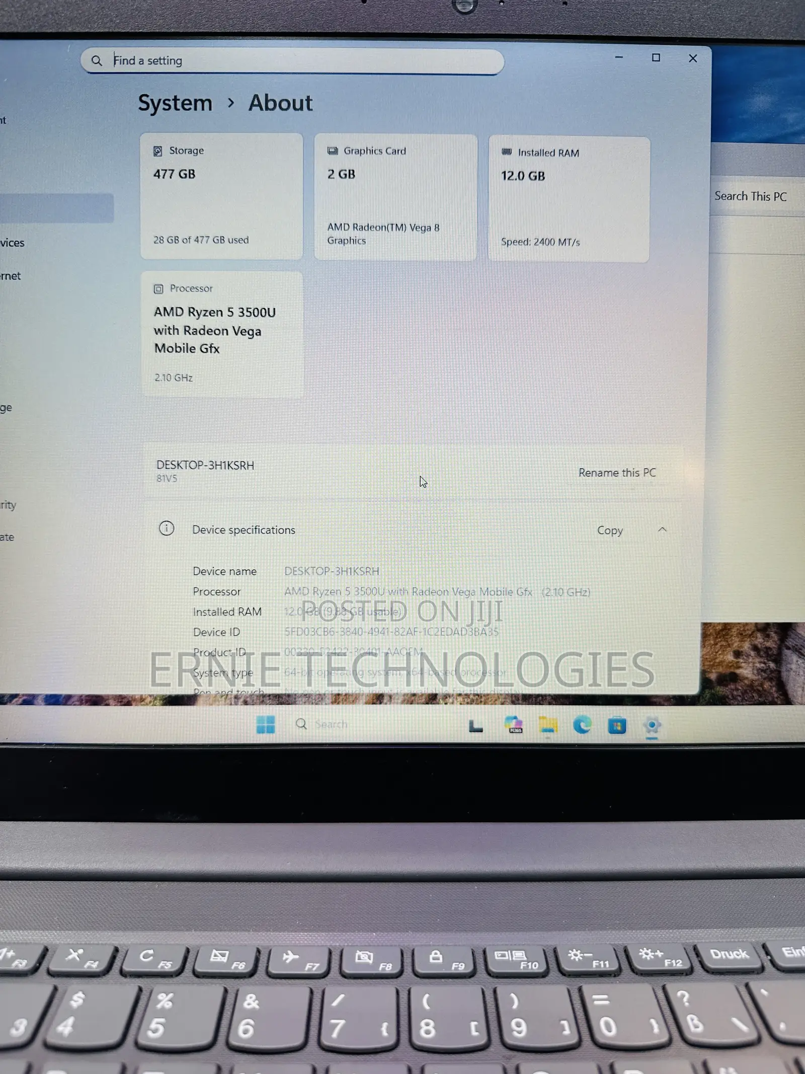 Laptop Lenovo Ideapad 3 12GB AMD Ryzen SSD 512GB