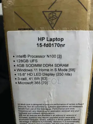 New Laptop HP 15 8GB Intel SSD 128GB