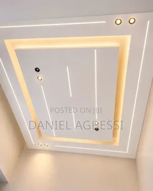 P.O.P Ceiling, Enduire and Painting